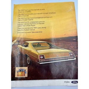 Vintage Rare 1969 Ford LTD Original Magazine Print Ad